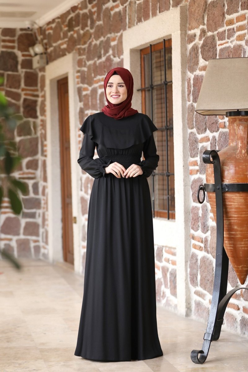 Rana Zenn Siyah Nazar Elbise