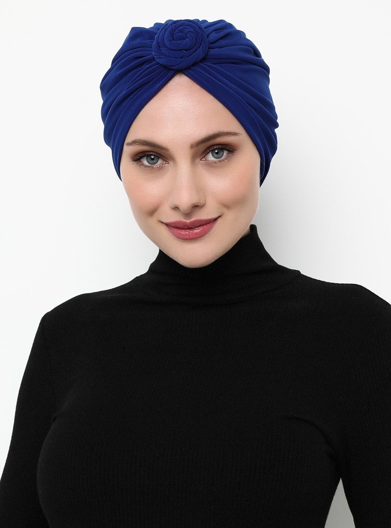 Sevda Bone Saks Güllü Hazır Türban | Devr-i Tesettür