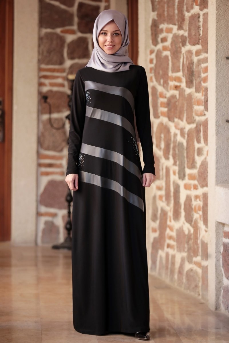 Emsale Siyah Sima Elbise