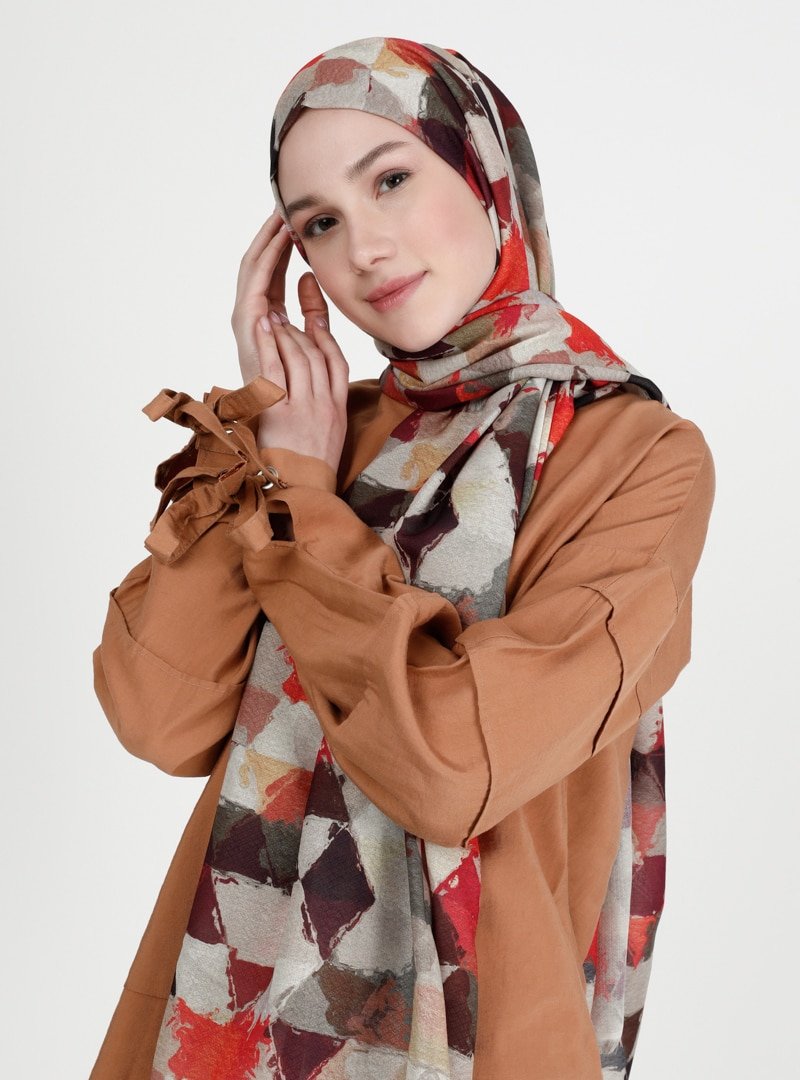 AlwayShawl Çok Renkli Desenli Şal