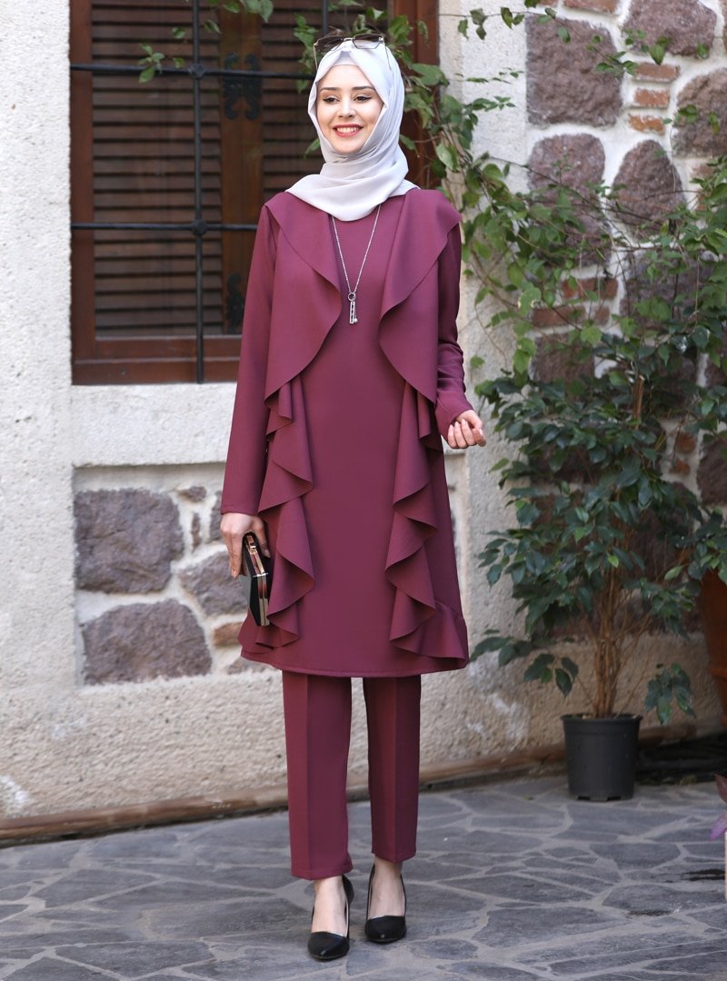 Azra Design Lila Melis İkili Abiye Takım