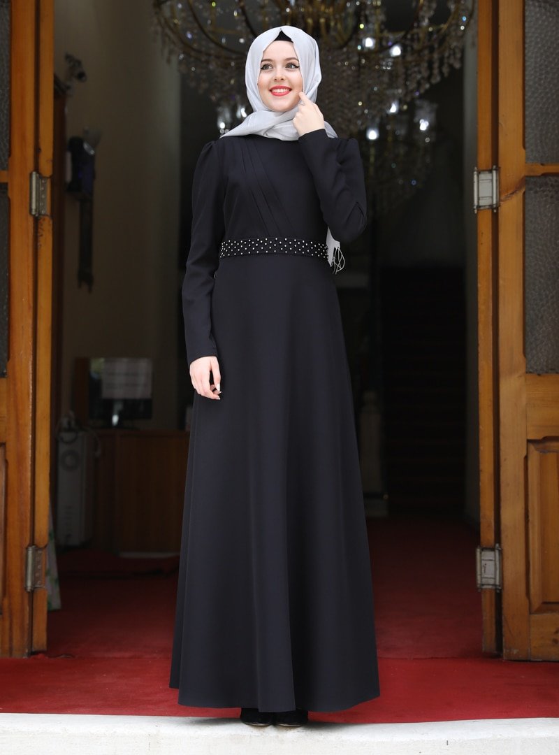 Esmaca Siyah Nergiz Abiye Elbise