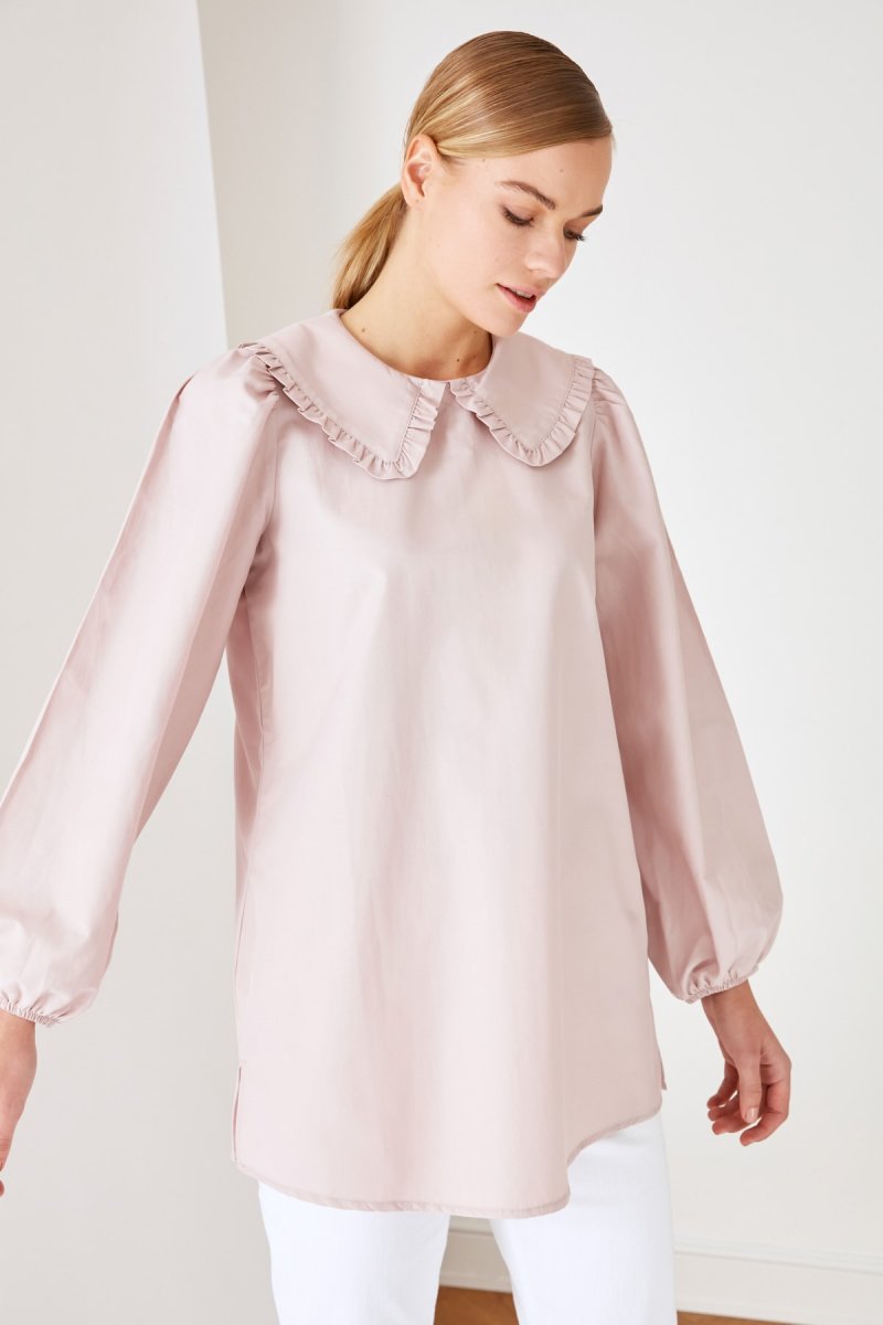 Trendyol Modest Pudra Bebe Yaka Tunik