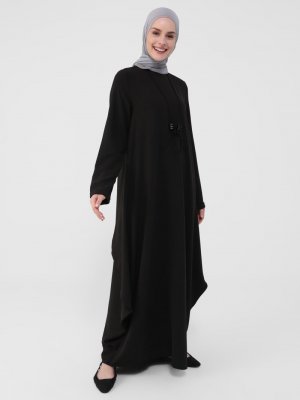 Refka Siyah Kolyeli Elbise