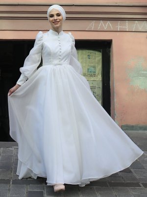 My Dreams Collection Beyaz Angel Abiye Elbise