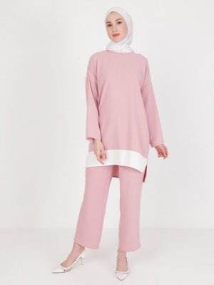 ONX10 Pembe Tunik&Pantolon İkili Takım