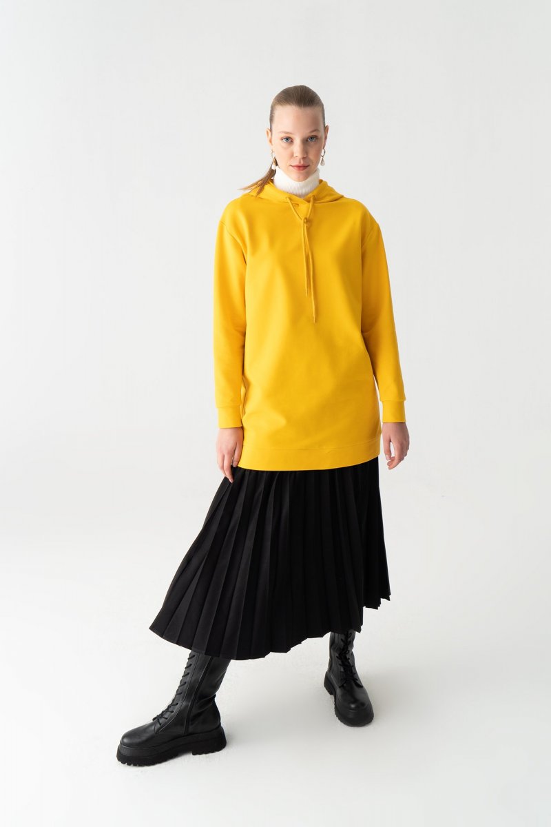 Touche Prive Sarı Kapüşonlu Sweatshirt