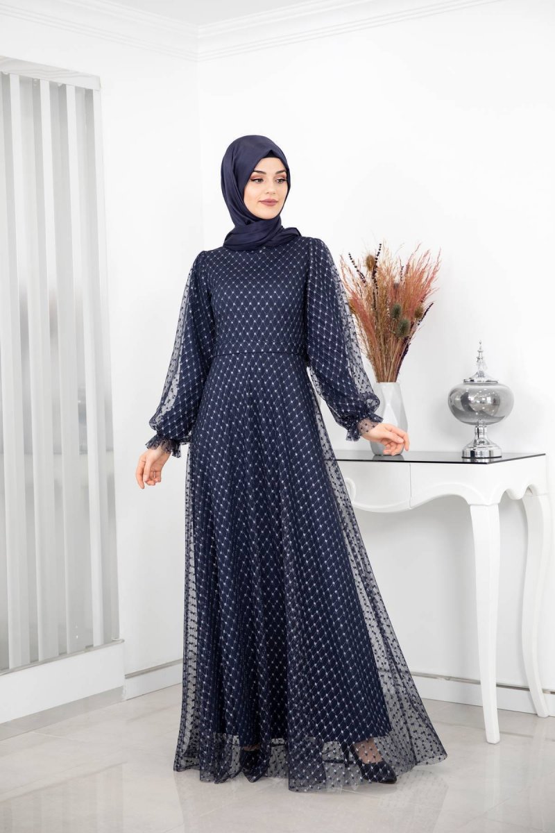 Rana Zenn Lacivert Aysude Abiye Elbise