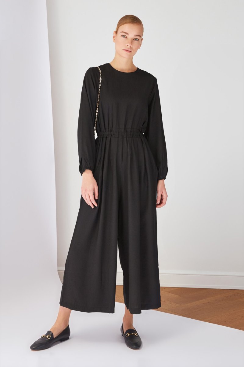 Trendyol Modest Siyah Bol Kesim Tulum