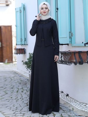 Ahunisa Siyah Ayliz Abiye Elbise