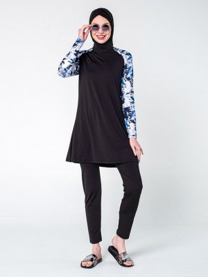 Elif Okur Siyah Tam Kapalı Mayo