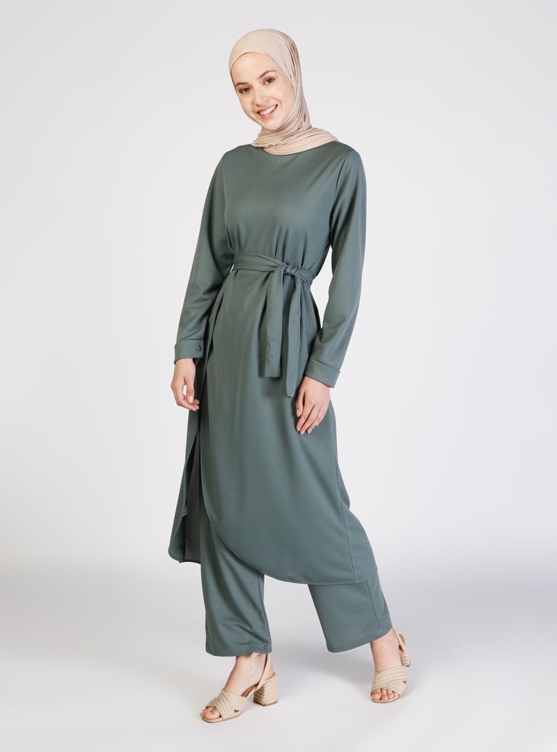 ECESUN Mint Tunik&Pantolon İkili Takım