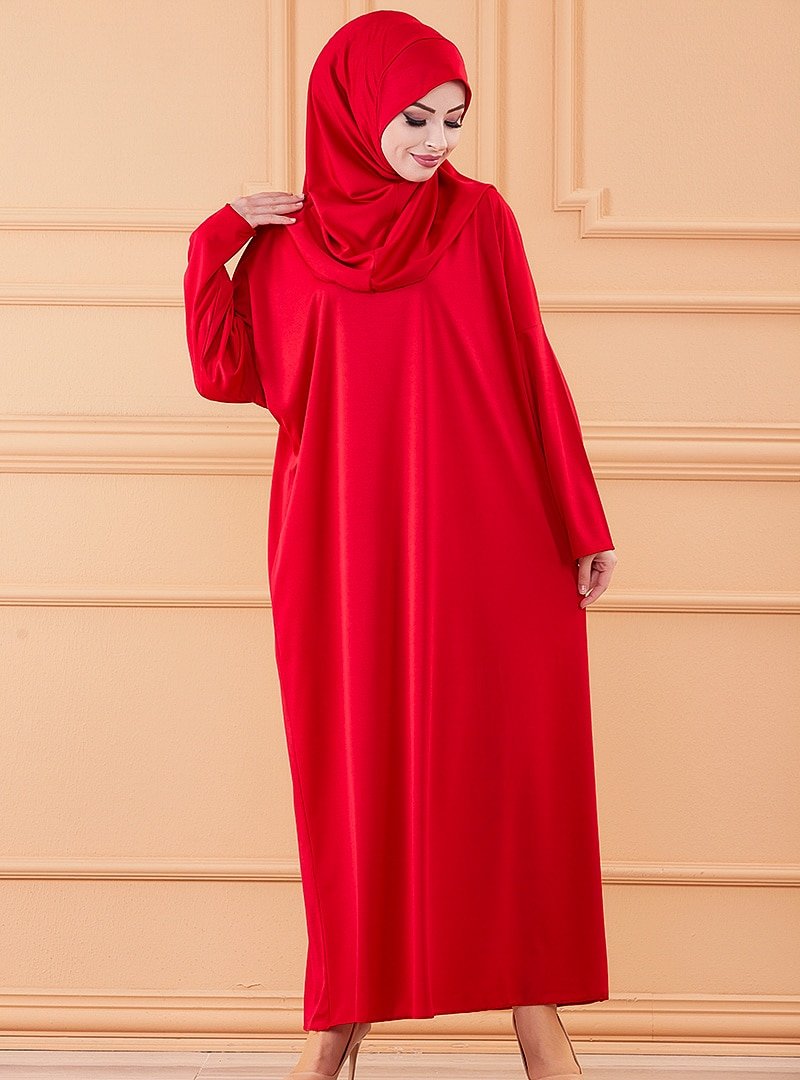 Tofisa Kırmızı Namaz Elbisesi