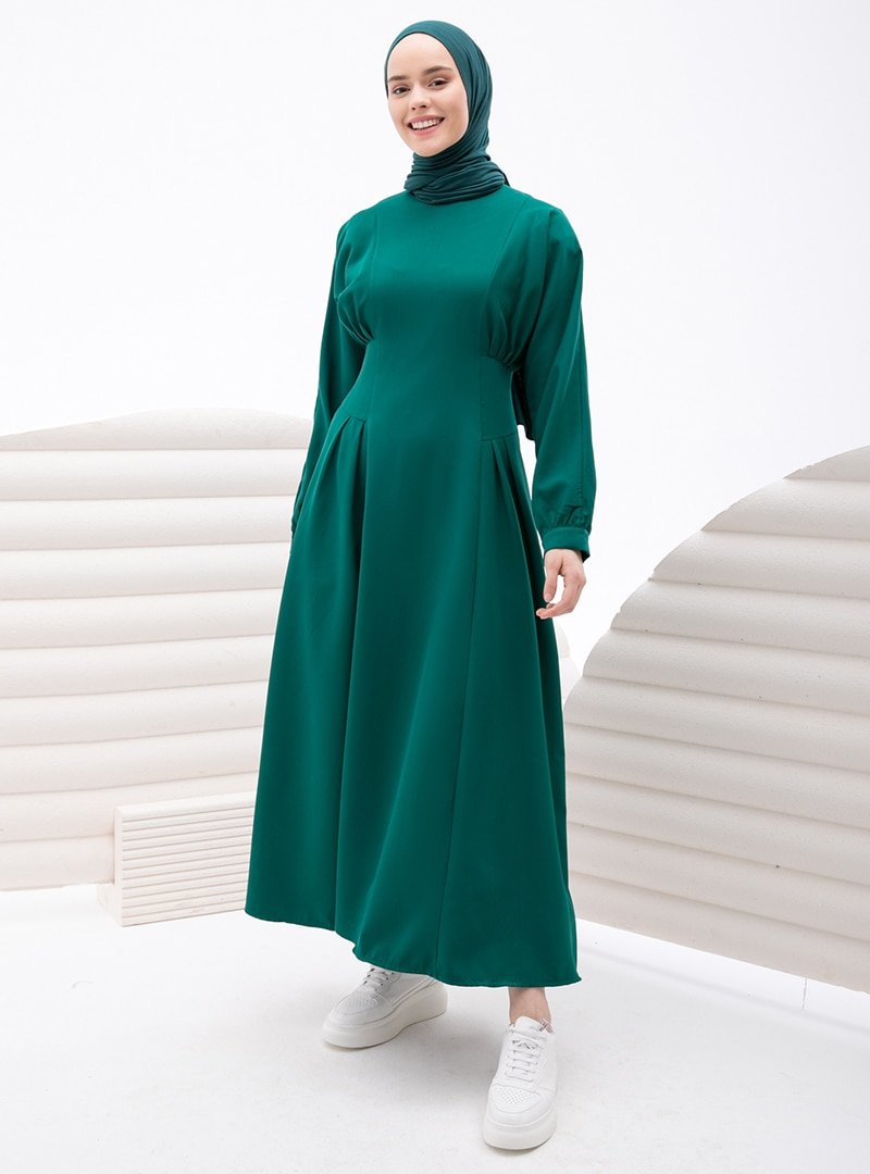İnşirah Yeşil Double Elbise