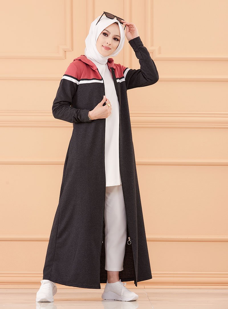 Tofisa Antrasit Gül Fermuarlı Spor Kap