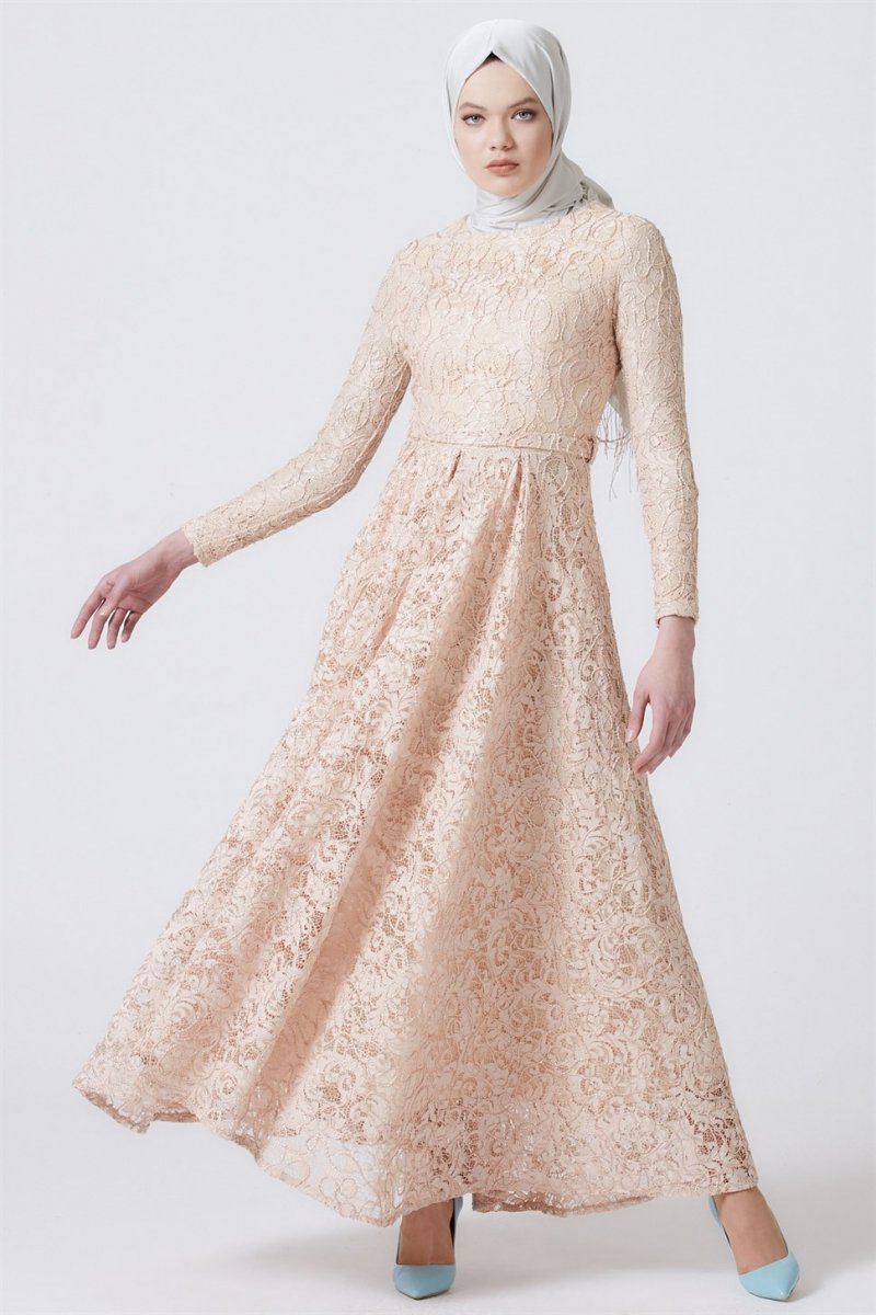 Armine Gold Abiye Elbise