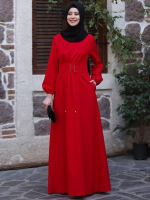 Azra Design Kırmızı Masal Elbise