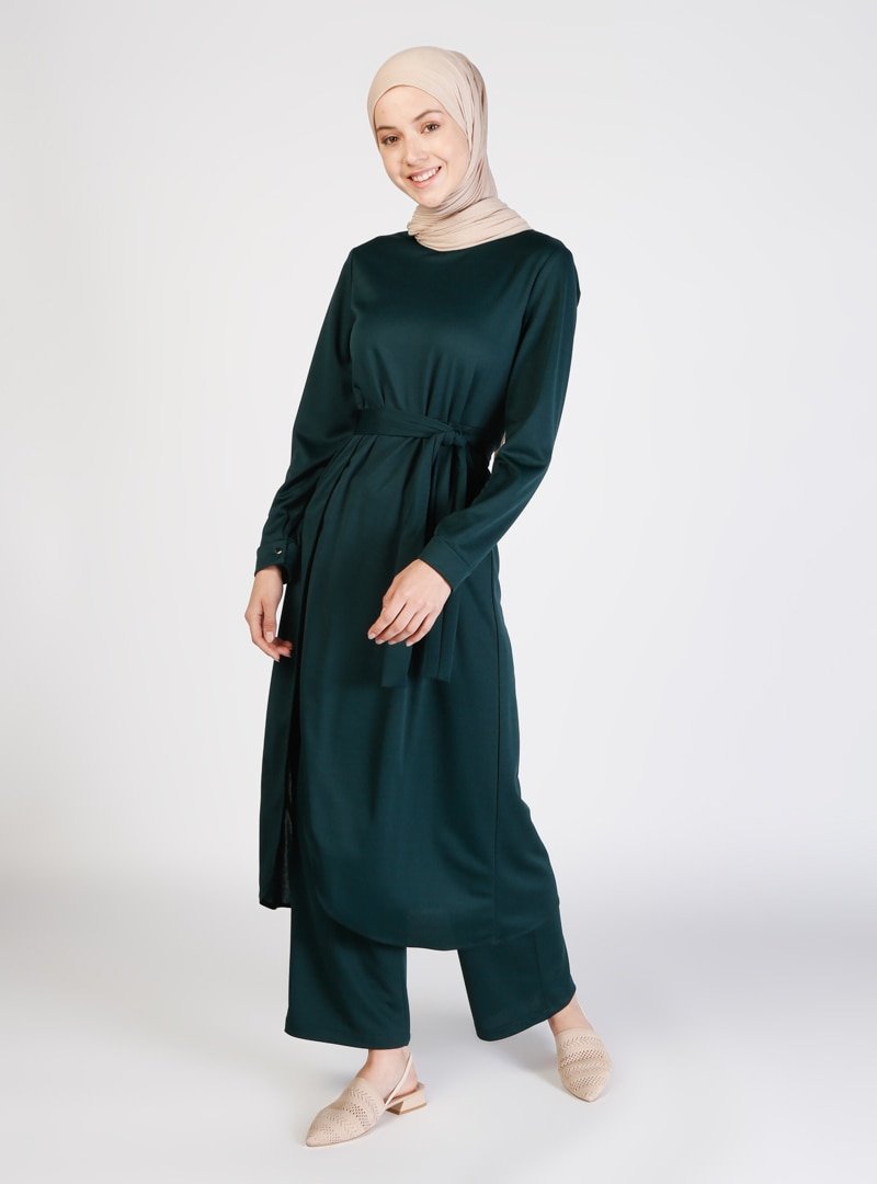 ECESUN Zümrüt Tunik&Pantolon İkili Takım