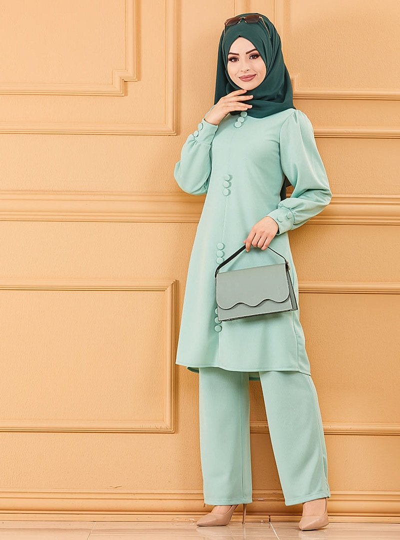 Tofisa Mint Tunik&Pantolon İkili Takım