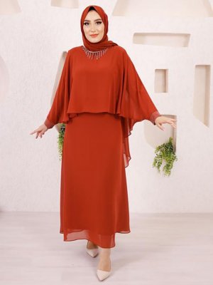 Ebru Çelikkaya Kiremit Mahinur Abiye Elbise