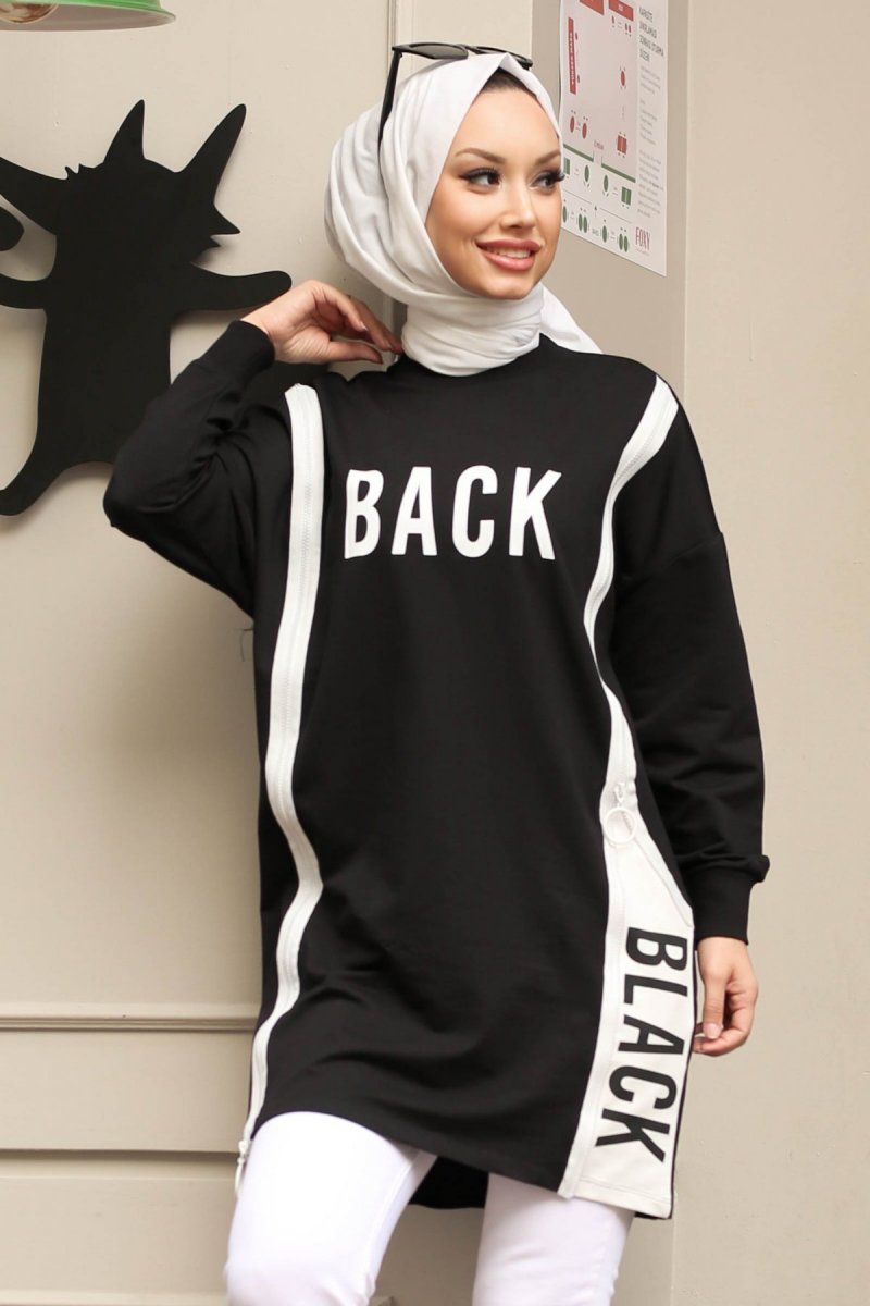 GİZCE Siyah Back Tunik