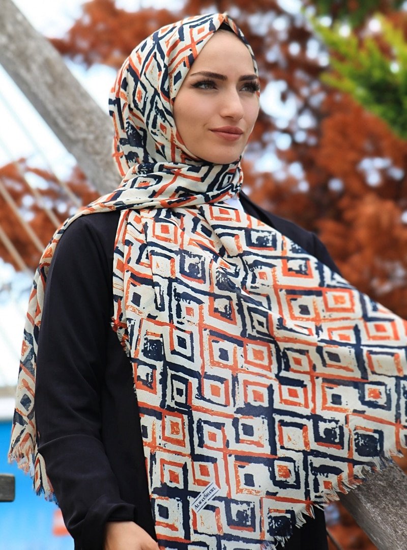 AlwayShawl Çok Renkli Desenli Şal