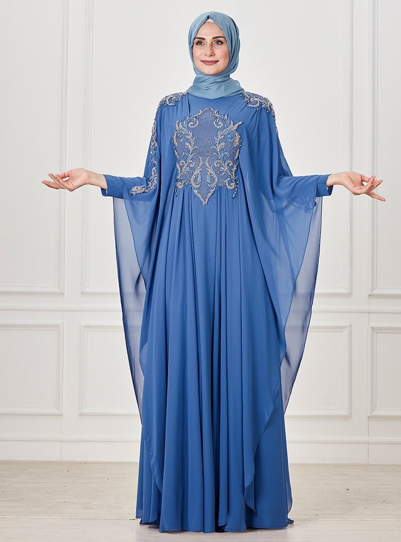 Moda Sinanlar İndigo Aymira Abiye Elbise