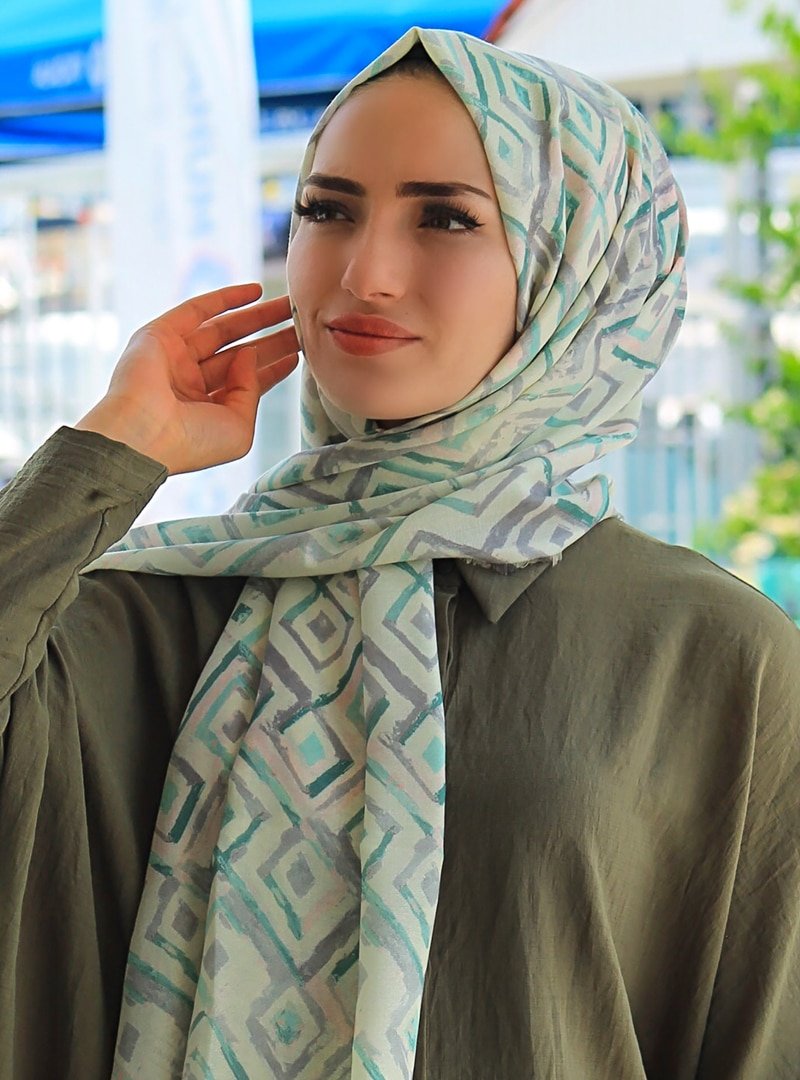 AlwayShawl Çok Renkli Desenli Şal