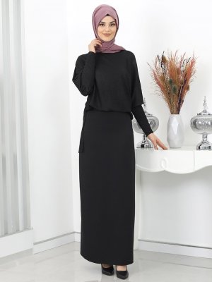 Rana Zenn Siyah Masal Tunik&Etek İkili Takım