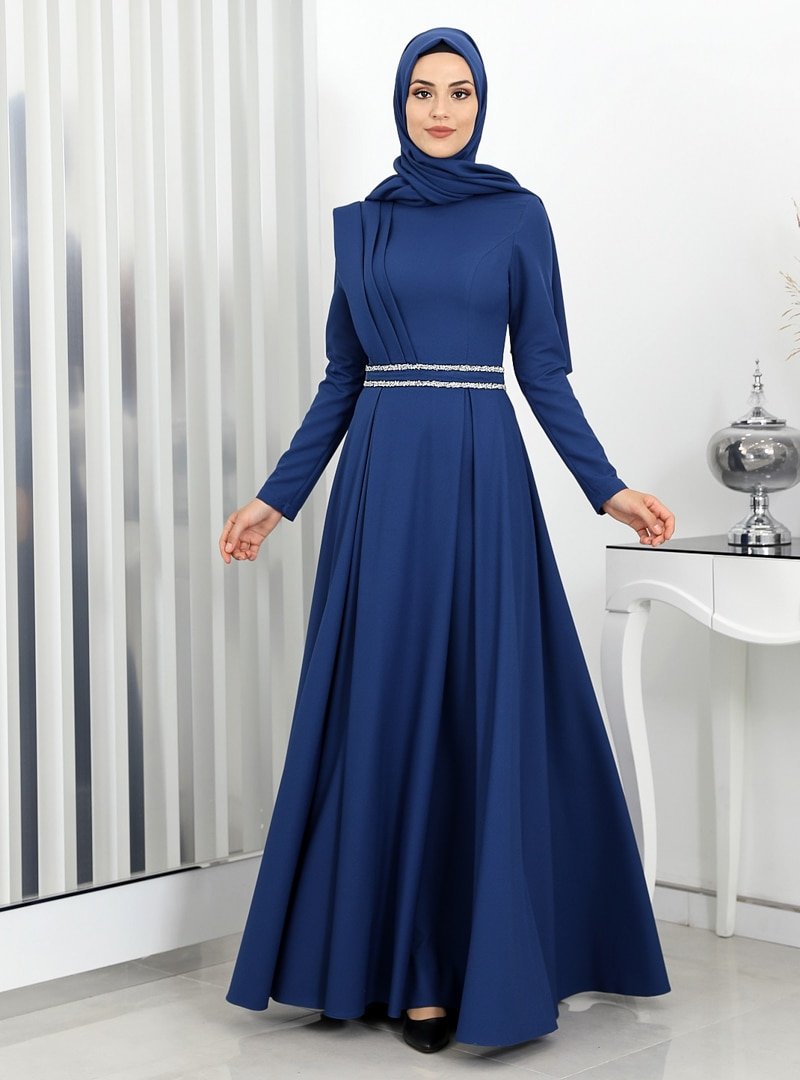 Surikka İndigo Sadem Abiye Elbise