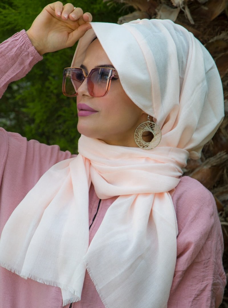 AİŞE TESETTÜR Soft Somon Sade Hazır Türban