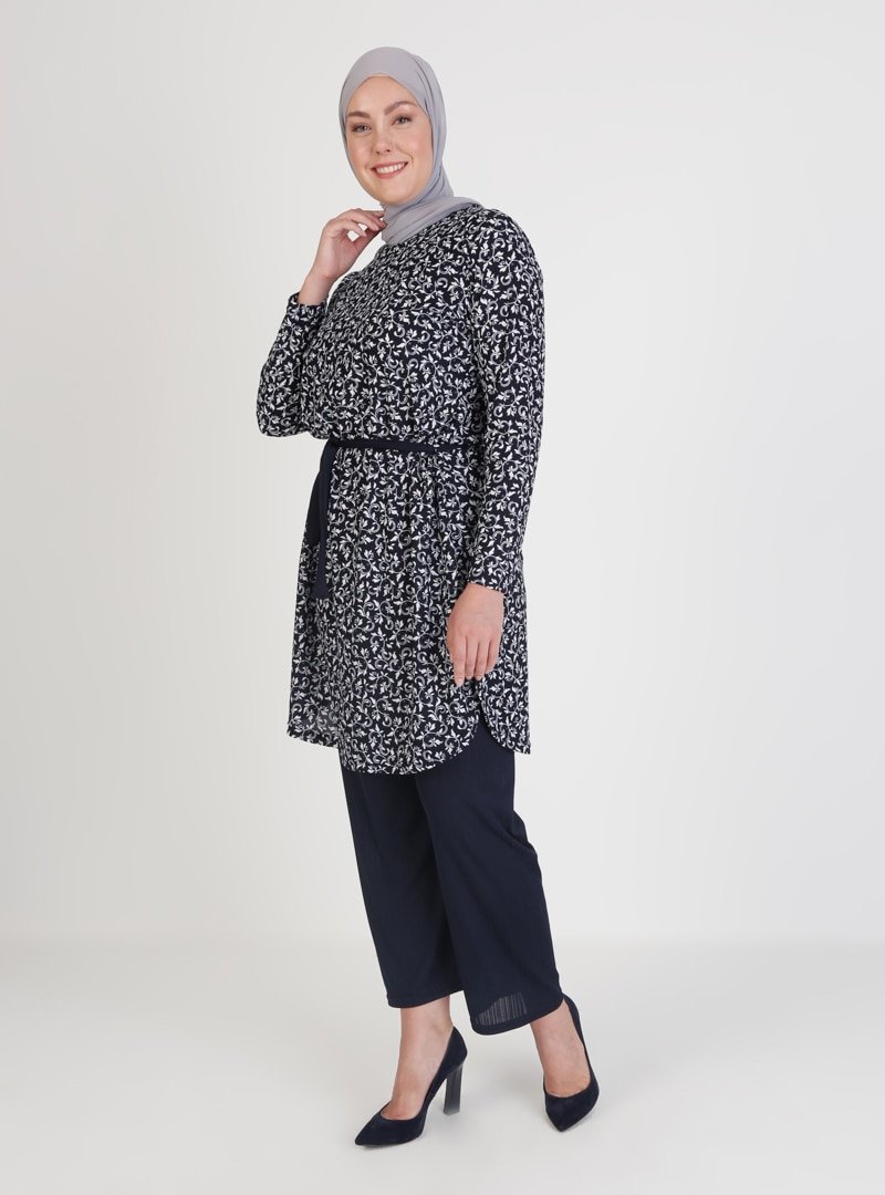 GELİNCE Lacivert Tunik & Pantolon İkili Takım