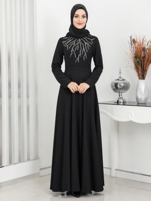 Surikka Siyah Hilal Abiye Elbise