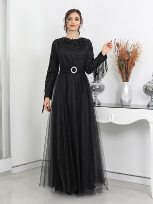 Surikka Siyah Behrem Abiye Elbise