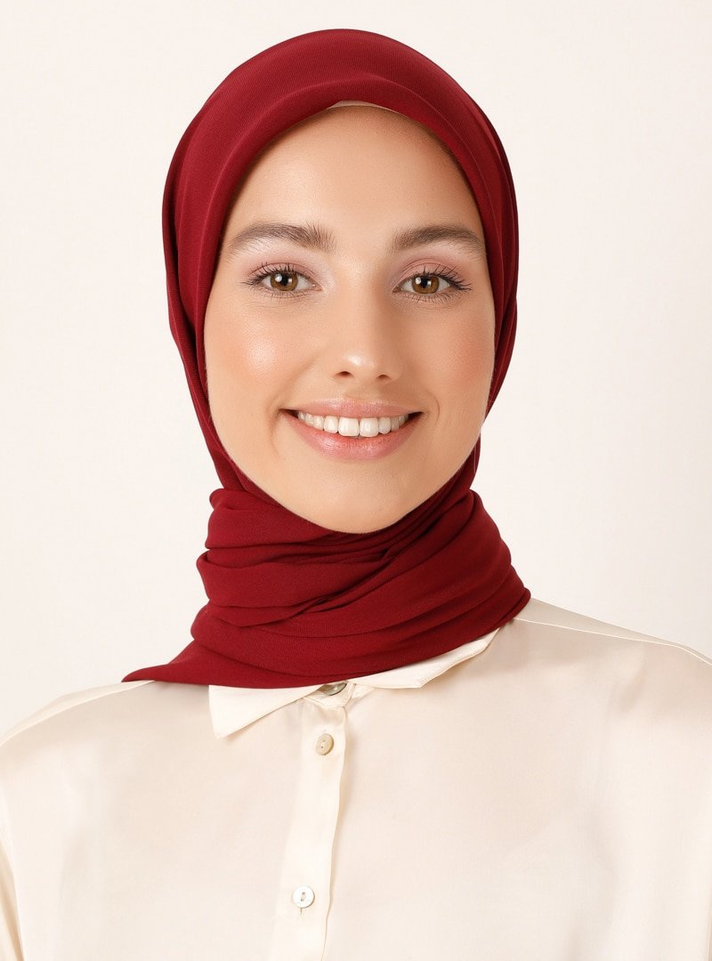 Miray Bordo 2 120 Cm Jeddah Eşarp