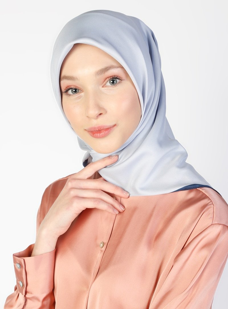 Karaca Eşarp Lacivert Bebe Mavisi Rayon Eşarp