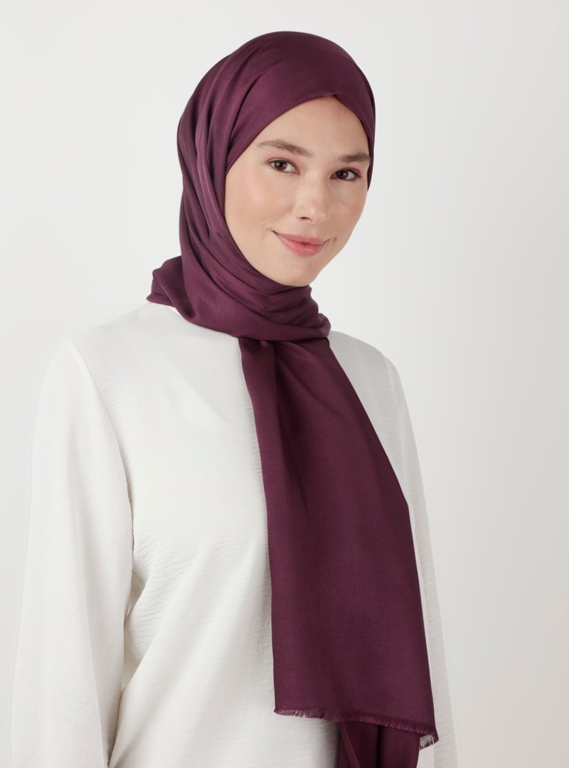 Soft Scarfs Mor Hıgh Quality Düz Şal