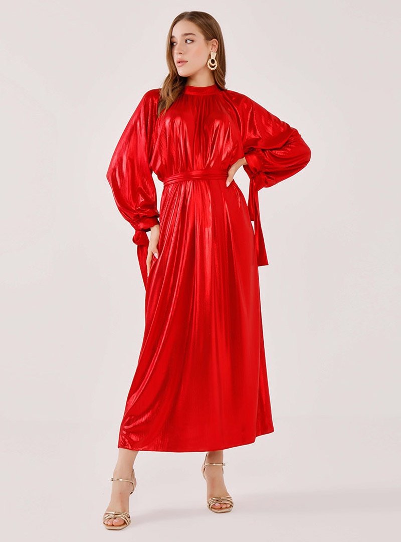 Birgül Bektaş Kırmızı Stella Abiye Elbise