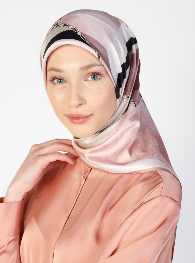 Karaca Eşarp Siyah Pudra Desenli Rayon Eşarp