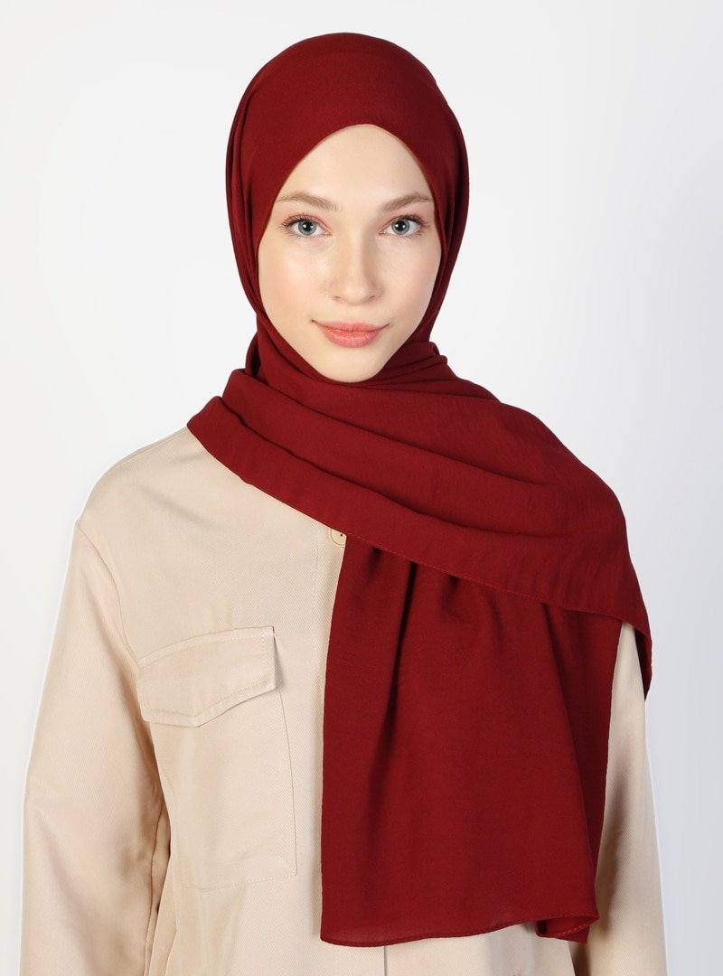 ALİCEMOOD Bordo Cazz Şal