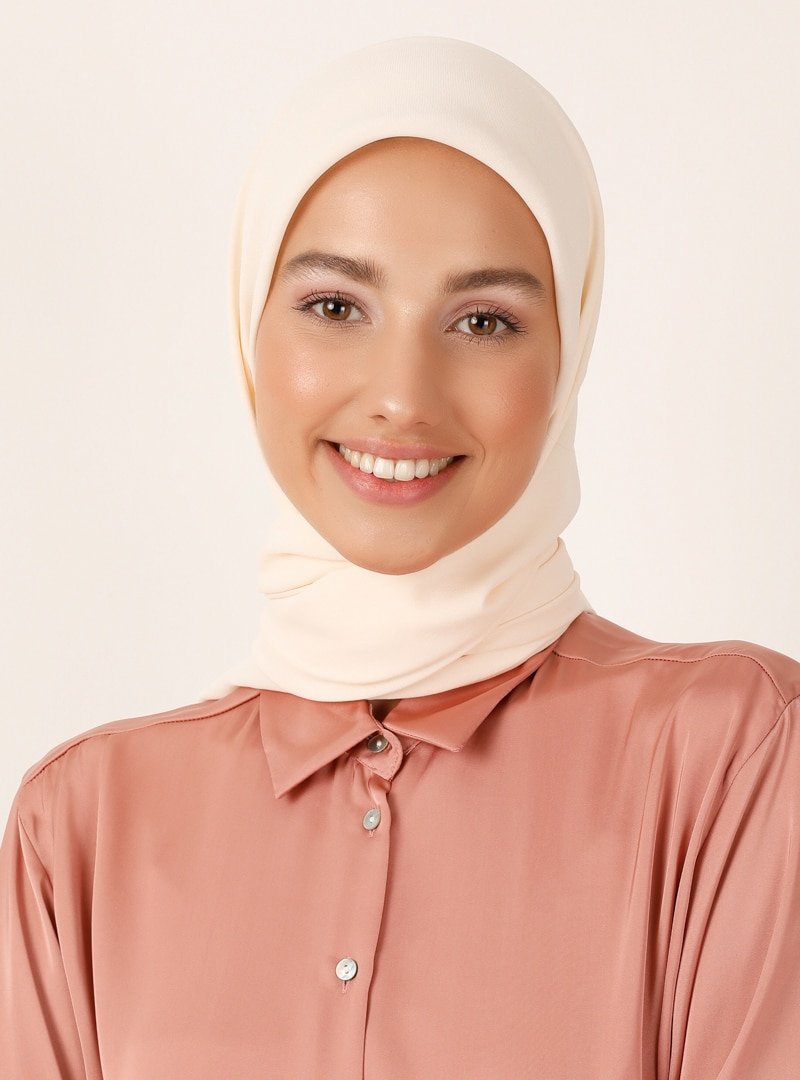 Miray Krem 120 Cm Jeddah Eşarp