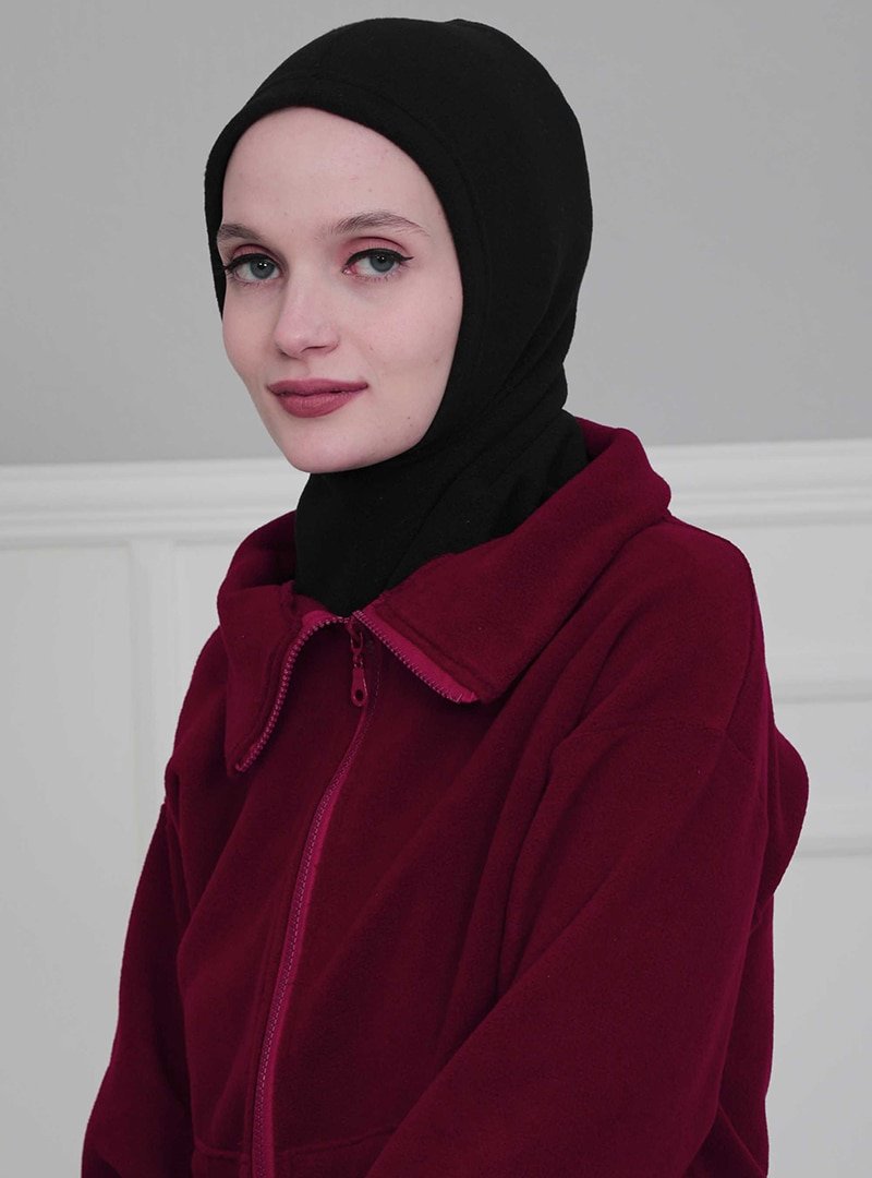 Ayşe Türban Tasarım Siyah Polar İç Bone