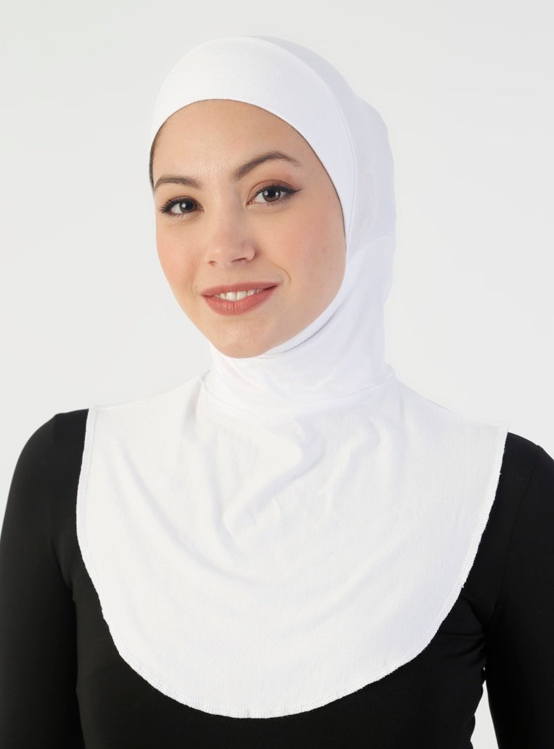 DIFFERENZA Beyaz Hijab Boyunlu Bone