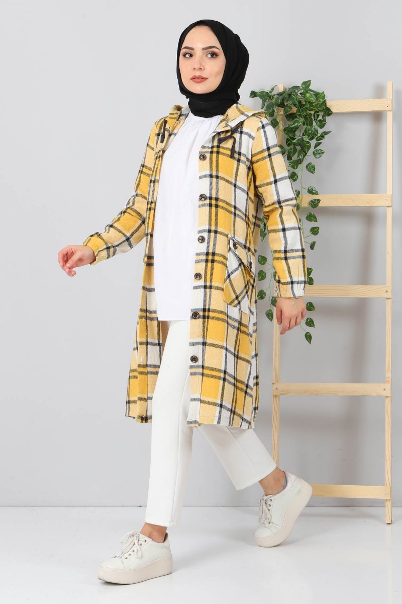 MISSVALLE Sarı Cebi Düğmeli Kap