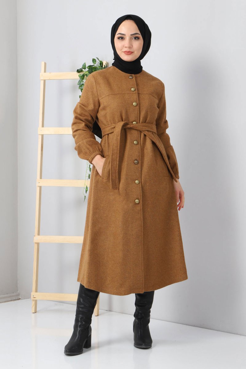 MISSVALLE Taba Düğmeli Kaşe Kap