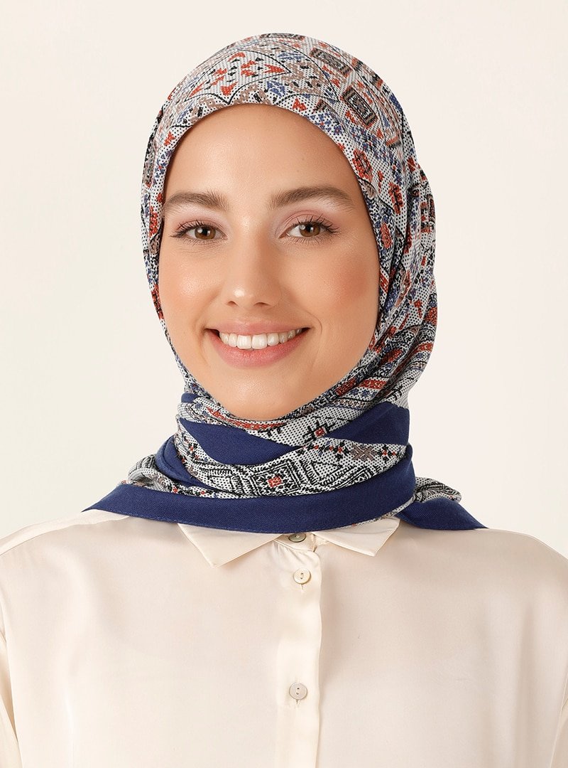 Miray Saks Otantik Desen Cashmere Kışlık Eşarp
