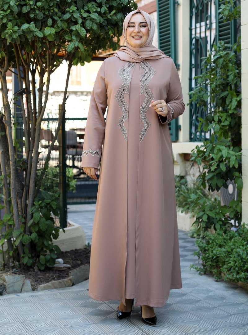 Emsale Bej Hilal Abiye Elbise