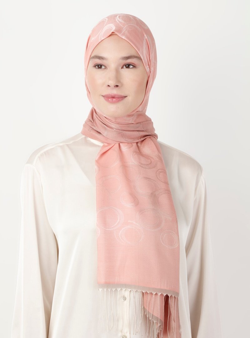 Soft Scarfs Somon Vizon Batikli Şal