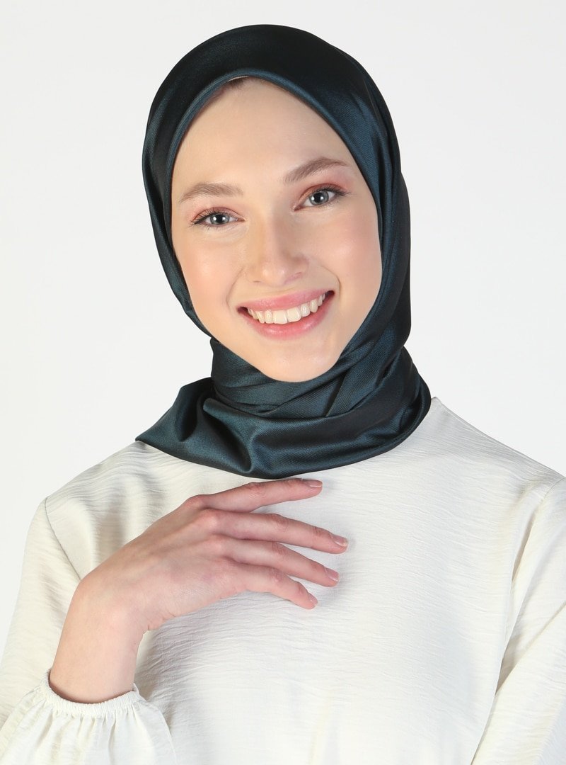 Soft Scarfs Petrol Yeşili Kare Exclusive Eşarp