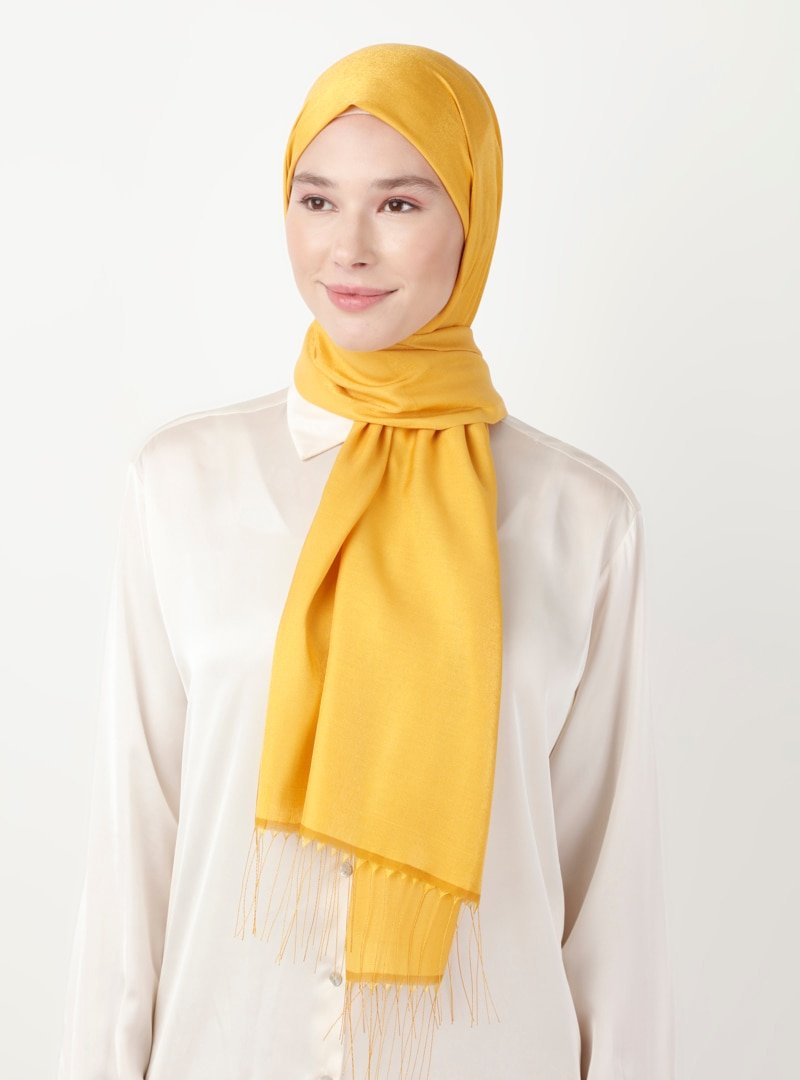 Soft Scarfs Gold Tafta Şal